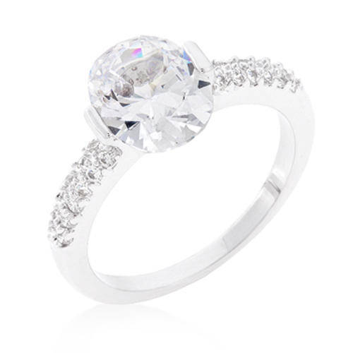 Clear Oval CZ Engagement Ring  *USA IMPORT*
